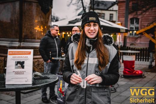 Sicherheitskräfte der WGG Sicherheit – Weihnachtsmarkt am Roßmarkt, Frankfurt
