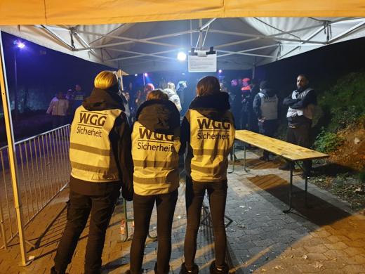 Sicherheitskräfte der WGG Sicherheit – Halloween auf Burg Frankenstein 2019