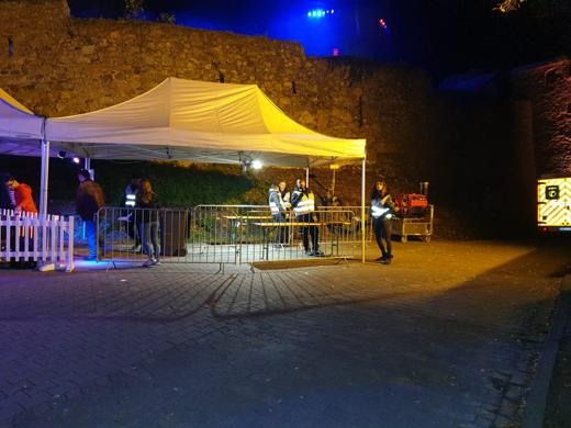 Sicherheitskräfte der WGG Sicherheit – Halloween auf Burg Frankenstein 2019