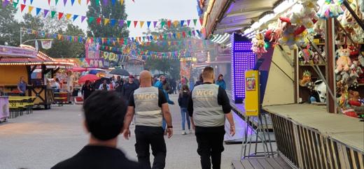 Sicherheitskräfte der WGG Sicherheit – Messe