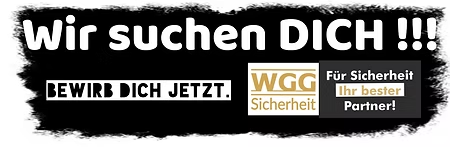 Wir suchen DICH! Bewirb dich jetzt. WGG Sicherheit – Für Sicherheit Ihr bester Partner!